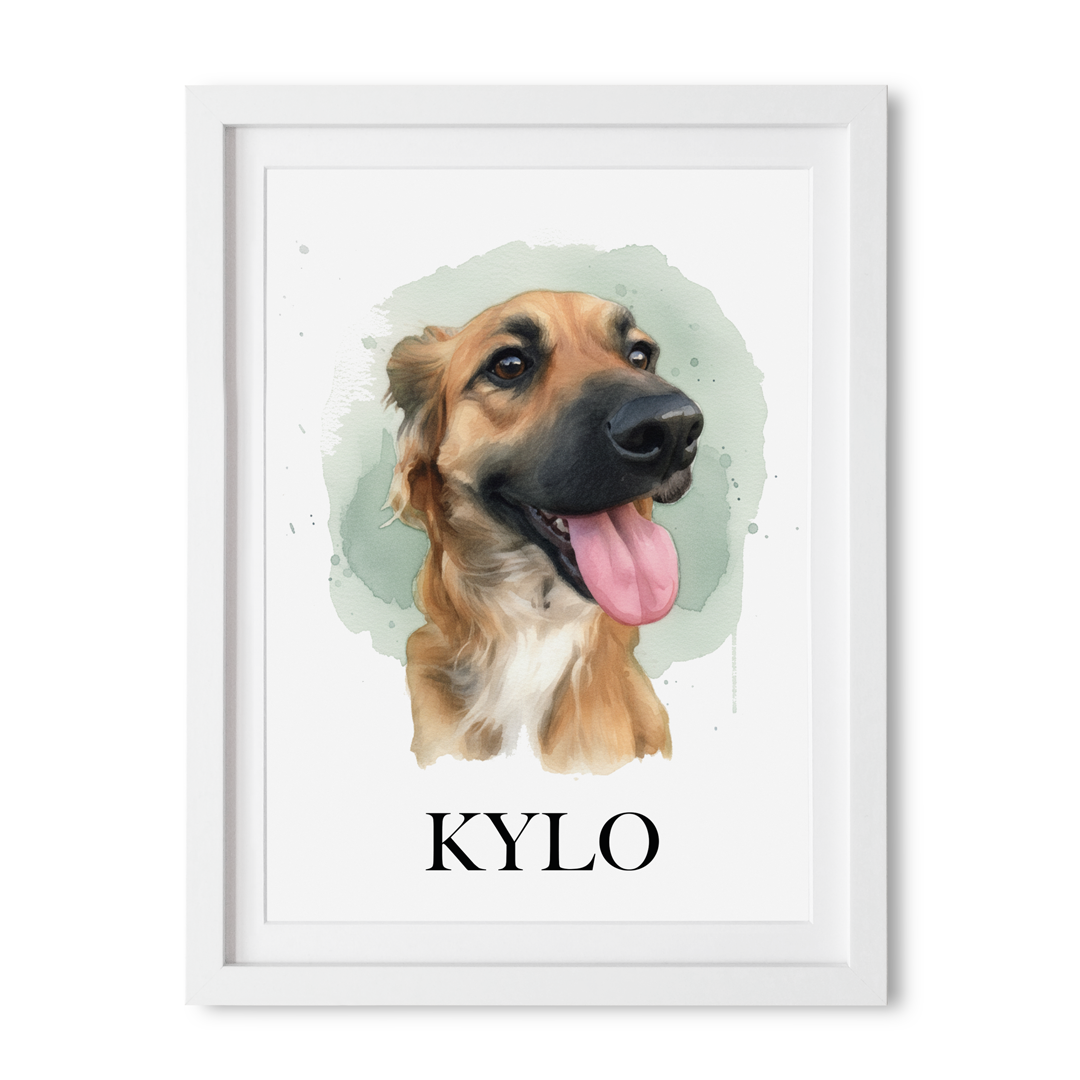 Mascota Estilo Acuarela Personalizado