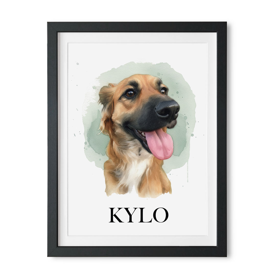 Mascota Estilo Acuarela Personalizado